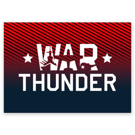 Поздравительная открытка с принтом War Thunder в Рязани, 100% бумага | плотность бумаги 280 г/м2, матовая, на обратной стороне линовка и место для марки
 | war thunder | war thunder 2019 | war thunder лучшие | war thunder самолеты | war thunder танки | вар тандер | гром войны | игра war thunder | купить футболку war thunder | футболки war thunder