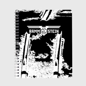 Тетрадь с принтом Rammstein в Рязани, 100% бумага | 48 листов, плотность листов — 60 г/м2, плотность картонной обложки — 250 г/м2. Листы скреплены сбоку удобной пружинной спиралью. Уголки страниц и обложки скругленные. Цвет линий — светло-серый
 | du hast | heavy | herzeleid | metal | mutter | rammstein | reise | rosenrot | sehnsucht | till lindemann | группа | метал | рамштайн | рок | тилль линдеманн | хард