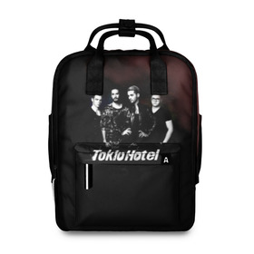 Женский рюкзак 3D с принтом Tokio Hotel в Рязани, 100% полиэстер | лямки с регулируемой длиной, сверху ручки, чтобы рюкзак нести как сумку. Основное отделение закрывается на молнию, как и внешний карман. Внутри два дополнительных кармана, один из которых закрывается на молнию. По бокам два дополнительных кармашка, куда поместится маленькая бутылочка
 | Тематика изображения на принте: hotel | island | tokio | tokio hotel | альтернативный | билл каулитц | георг листинг | группа | густав шефер | отель | пауэр | поп | рок | синти | синтипоп | токийский | токио | том каулитц | хотель