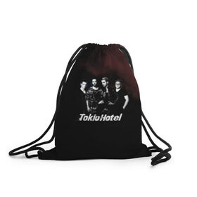 Рюкзак-мешок 3D с принтом Tokio Hotel в Рязани, 100% полиэстер | плотность ткани — 200 г/м2, размер — 35 х 45 см; лямки — толстые шнурки, застежка на шнуровке, без карманов и подкладки | Тематика изображения на принте: hotel | island | tokio | tokio hotel | альтернативный | билл каулитц | георг листинг | группа | густав шефер | отель | пауэр | поп | рок | синти | синтипоп | токийский | токио | том каулитц | хотель