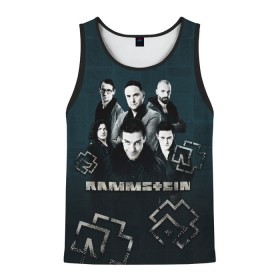 Мужская майка 3D с принтом Rammstein в Рязани, 100% полиэстер | круглая горловина, приталенный силуэт, длина до линии бедра. Пройма и горловина окантованы тонкой бейкой | Тематика изображения на принте: du hast | lindemann | rammstein | rammsteinfan | ramstein | till | группы | линдеманн | метал | музыка | рамштаин | рамштайн | рамштейн | рок | тилль | тиль