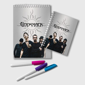 Блокнот с принтом Godsmack в Рязани, 100% бумага | 48 листов, плотность листов — 60 г/м2, плотность картонной обложки — 250 г/м2. Листы скреплены удобной пружинной спиралью. Цвет линий — светло-серый
 | alternative | american rock | crimson | grunge | hardrock | heavy | heavy metal | i stand alone | nu metal | post grunge | rock | sully erna | альтернатива | грандж | рок | хард рок | хэви