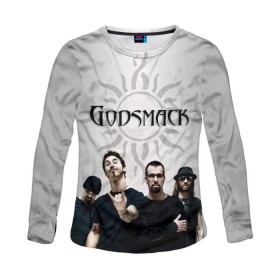 Женский лонгслив 3D с принтом Godsmack в Рязани, 100% полиэстер | длинные рукава, круглый вырез горловины, полуприлегающий силуэт | Тематика изображения на принте: alternative | american rock | crimson | grunge | hardrock | heavy | heavy metal | i stand alone | nu metal | post grunge | rock | sully erna | альтернатива | грандж | рок | хард рок | хэви