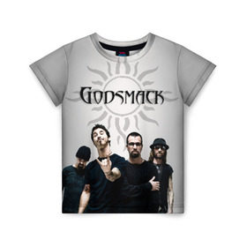 Детская футболка 3D с принтом Godsmack в Рязани, 100% гипоаллергенный полиэфир | прямой крой, круглый вырез горловины, длина до линии бедер, чуть спущенное плечо, ткань немного тянется | alternative | american rock | crimson | grunge | hardrock | heavy | heavy metal | i stand alone | nu metal | post grunge | rock | sully erna | альтернатива | грандж | рок | хард рок | хэви