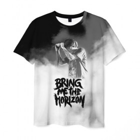 Мужская футболка 3D с принтом Bring Me the Horizon в Рязани, 100% полиэфир | прямой крой, круглый вырез горловины, длина до линии бедер | bmth | bring me the horizon | альтернативный | бмт | бмтх | бмтш | брин | бринг | горизонт | достань для меня | дэткор | зе | метал | ми | рок | хоризон | электроник