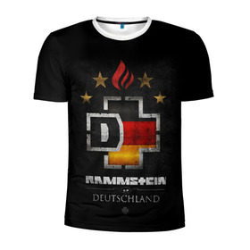 Мужская футболка 3D спортивная с принтом Rammstein в Рязани, 100% полиэстер с улучшенными характеристиками | приталенный силуэт, круглая горловина, широкие плечи, сужается к линии бедра | rammstein | till lindemann | берлин | германия | металл | музыка | рамштайн | тилль линдеманн