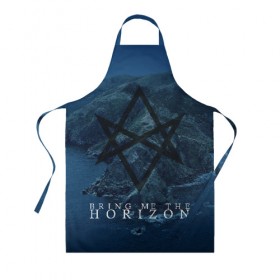 Фартук 3D с принтом Bring Me the Horizon в Рязани, 100% полиэстер | общий размер — 65 х 85 см, ширина нагрудника — 26 см, горловина — 53 см, длина завязок — 54 см, общий обхват в поясе — 173 см. Принт на завязках и на горловине наносится с двух сторон, на основной части фартука — только с внешней стороны | amo | bmth | bring me the horizon | oliver sykes | амо | оливер сайкс