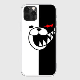 Чехол для iPhone 12 Pro Max с принтом MONOKUMA в Рязани, Силикон |  | Тематика изображения на принте: anime | bear | black  white | danganronpa | kurokuma | monodam | monokuma | monomi | monotaro | pink | rabbit | school | shirokuma | аниме | главарь | мoноми | монокума | черно белый | школа