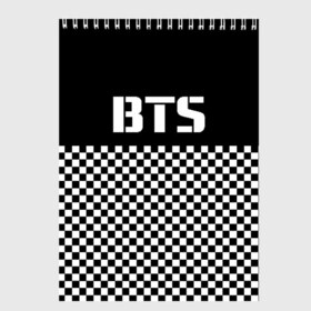 Скетчбук с принтом BTS ARMY в Рязани, 100% бумага
 | 48 листов, плотность листов — 100 г/м2, плотность картонной обложки — 250 г/м2. Листы скреплены сверху удобной пружинной спиралью | bangtan boys | bt21 | bts | bts army | bts stickers | j hope | jimin | jin | jungkook | k pop | rap monster | rapmon | suga | v | бтс | корея | стикеры bts