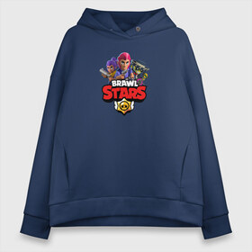 Женское худи Oversize хлопок с принтом BRAWL STARS в Рязани, френч-терри — 70% хлопок, 30% полиэстер. Мягкий теплый начес внутри —100% хлопок | боковые карманы, эластичные манжеты и нижняя кромка, капюшон на магнитной кнопке | android | brawl stars | bull | colt | games | mobile game | stars | берли | бо | брок | ворон | джесси | динамайк | дэррил | игры | кольт | леон | мобильные игры | мортис | нита | пайпер | пенни | поко | пэм | рикошет | спайк | тара | фрэн