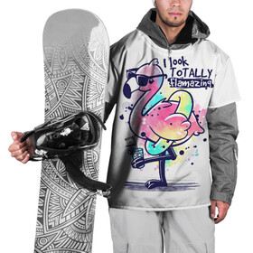Накидка на куртку 3D с принтом Огненный фламинго в Рязани, 100% полиэстер |  | berd | dance | flamazing | flamingo | i look | kero kero bonito | to tally | кардмэйкинг | мир | птица | птицы | розовый