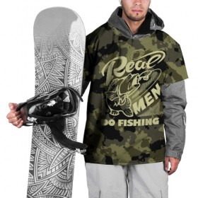 Накидка на куртку 3D с принтом Real men do fishing в Рязани, 100% полиэстер |  | bait | black | fish | fisherman | fishing | hook | man | white | белый | занимается | камуфляж | крючок | мужчина | наживка | настоящий | реальный | рыба | рыбак | рыбалка | черный