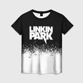 Женская футболка 3D с принтом LINKIN PARK в Рязани, 100% полиэфир ( синтетическое хлопкоподобное полотно) | прямой крой, круглый вырез горловины, длина до линии бедер | chester bennington | linkin park | mike shinoda | линкин парк