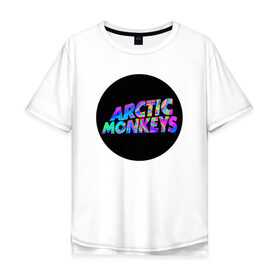 Мужская футболка хлопок Oversize с принтом ARCTIC MONKEYS в Рязани, 100% хлопок | свободный крой, круглый ворот, “спинка” длиннее передней части | arctic monkeys | арктик манкис | арктические мартышки