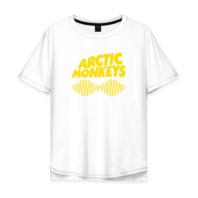 Мужская футболка хлопок Oversize с принтом ARCTIC MONKEYS в Рязани, 100% хлопок | свободный крой, круглый ворот, “спинка” длиннее передней части | arctic monkeys | арктик манкис | арктические мартышки