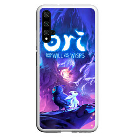 Чехол для Honor 20 с принтом Ori - And The Will Of The Wisp в Рязани, Силикон | Область печати: задняя сторона чехла, без боковых панелей | Тематика изображения на принте: microsoft studios | moon studios | ori | ori and the blind forest | unity | лес | луна | нибела | ночной лес | ночь | ори | платформер | сова