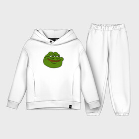 Детский костюм хлопок Oversize с принтом PepeHappy в Рязани,  |  | feels bad man | feels good man | pepe | pepe the frog | sad pepe | грустная лягушка | пепе