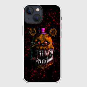 Чехол для iPhone 13 mini с принтом FNAF Nightmare в Рязани,  |  | Тематика изображения на принте: blood | five nights at freddy’s | fnaf | game | horror | игра | кровь | пять ночей у фредди | ужас | фнаф | фреди