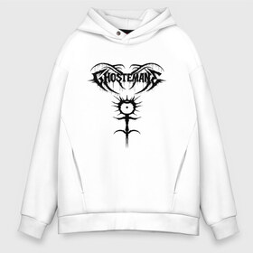 Мужское худи Oversize хлопок с принтом GHOSTEMANE в Рязани, френч-терри — 70% хлопок, 30% полиэстер. Мягкий теплый начес внутри —100% хлопок | боковые карманы, эластичные манжеты и нижняя кромка, капюшон на магнитной кнопке | eric whitney | ghostemane