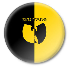 Значок с принтом WU TANG CLAN в Рязани,  металл | круглая форма, металлическая застежка в виде булавки | wu tang | wu tang clan | ву танг | ву танг клан