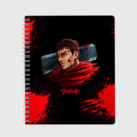 Тетрадь с принтом BERSERK (4) в Рязани, 100% бумага | 48 листов, плотность листов — 60 г/м2, плотность картонной обложки — 250 г/м2. Листы скреплены сбоку удобной пружинной спиралью. Уголки страниц и обложки скругленные. Цвет линий — светло-серый
 | anime | berserk | manga | аниме | берсерк | манга