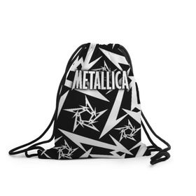 Рюкзак-мешок 3D с принтом Metallica в Рязани, 100% полиэстер | плотность ткани — 200 г/м2, размер — 35 х 45 см; лямки — толстые шнурки, застежка на шнуровке, без карманов и подкладки | metalica | metallica | группа | джеймс хэтфилд | кирк хэмметт | ларс ульрих | метал | металика | металлика | миталика | музыка | роберт трухильо | рок | трэш | трэшметал | хард | хеви