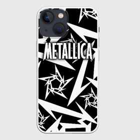 Чехол для iPhone 13 mini с принтом Metallica в Рязани,  |  | metalica | metallica | группа | джеймс хэтфилд | кирк хэмметт | ларс ульрих | метал | металика | металлика | миталика | музыка | роберт трухильо | рок | трэш | трэшметал | хард | хеви