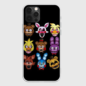 Чехол для iPhone 12 Pro с принтом Five Nights at Freddy в Рязани, силикон | область печати: задняя сторона чехла, без боковых панелей | 4 | animation | bonnie | chica | fnaf | foxy | freddy | funny | horror | pizza | scary | sfm | бонни | майк | ночей | пять | ужас | фокси | фредди | чика | шмидт