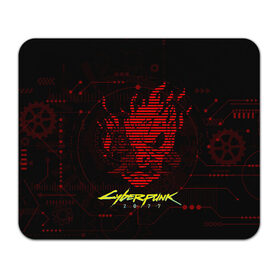 Коврик для мышки прямоугольный с принтом CYBERPUNK 2077 - Самурай в Рязани, натуральный каучук | размер 230 х 185 мм; запечатка лицевой стороны | 2077 | cyber | cyberpunk | demon | glitch | keanu | logo | punk | reeves | samurai | symbol | team | trauma | глитч | демон | киану | кибер | киберпанк | клан | лого | логотип | огонь | панк | ривз | самурай | символ