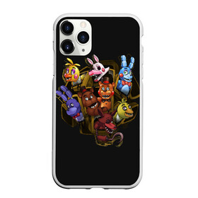 Чехол для iPhone 11 Pro матовый с принтом Five Nights at Freddy в Рязани, Силикон |  | 4 | animation | bonnie | chica | fnaf | foxy | freddy | funny | horror | pizza | scary | sfm | бонни | майк | ночей | пять | ужас | фокси | фредди | чика | шмидт