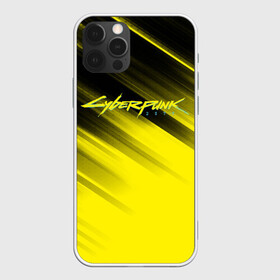 Чехол для iPhone 12 Pro с принтом Cyberpunk 2077 (Yellow). в Рязани, силикон | область печати: задняя сторона чехла, без боковых панелей | Тематика изображения на принте: 3d | cyberpunk 2077 | red | абстракция | геометрия | игра | киберпанк 2077 | красный | лого | логотип | надпись | стиль | текстура