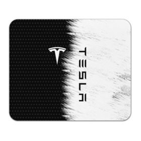 Коврик для мышки прямоугольный с принтом TESLA (2) в Рязани, натуральный каучук | размер 230 х 185 мм; запечатка лицевой стороны | elon | elon musk | musk | space | tesla | автолюбитель | автомобиль | илон маск | тесла