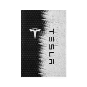 Обложка для паспорта матовая кожа с принтом TESLA (2) в Рязани, натуральная матовая кожа | размер 19,3 х 13,7 см; прозрачные пластиковые крепления | elon | elon musk | musk | space | tesla | автолюбитель | автомобиль | илон маск | тесла