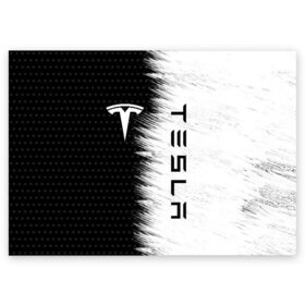 Поздравительная открытка с принтом TESLA (2) в Рязани, 100% бумага | плотность бумаги 280 г/м2, матовая, на обратной стороне линовка и место для марки
 | elon | elon musk | musk | space | tesla | автолюбитель | автомобиль | илон маск | тесла