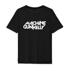 Мужская футболка хлопок Oversize с принтом MACHINE GUN KELLY в Рязани, 100% хлопок | свободный крой, круглый ворот, “спинка” длиннее передней части | colson | diablo | gun | hotel | kelly | mgk | ган | келли | колсон | машин | мгк | мджикей