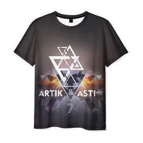 Мужская футболка 3D с принтом ARTIK & ASTI 7 в Рязани, 100% полиэфир | прямой крой, круглый вырез горловины, длина до линии бедер | 7 | astiartik | грустныйдэнс | невероятно | неделимы | подгипнозом
