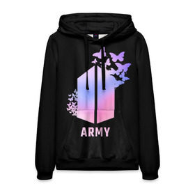 Мужская толстовка 3D с принтом BTS ARMY в Рязани, 100% полиэстер | двухслойный капюшон со шнурком для регулировки, мягкие манжеты на рукавах и по низу толстовки, спереди карман-кенгуру с мягким внутренним слоем. | army | bangtan boys | beyond the scene | bts | k pop | kpop | love yourself | бтс | к поп