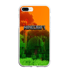 Чехол для iPhone 7Plus/8 Plus матовый с принтом MINECRAFT в Рязани, Силикон | Область печати: задняя сторона чехла, без боковых панелей | craft | creeper | dungeon | dungeons | earth | game | logo | mine | minecraft | mobile | online | дунгеонс | земля | зомбиы | игра | крипер | лого | майкрафт | майнкрафт | мобайл | онлайн | подземелье | подземелья