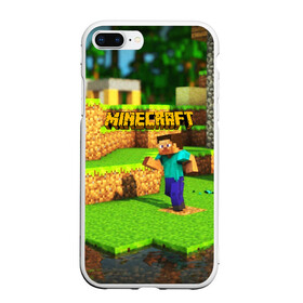 Чехол для iPhone 7Plus/8 Plus матовый с принтом MINECRAFT в Рязани, Силикон | Область печати: задняя сторона чехла, без боковых панелей | craft | creeper | dungeon | dungeons | earth | game | logo | mine | minecraft | mobile | online | дунгеонс | земля | зомбиы | игра | крипер | лого | майкрафт | майнкрафт | мобайл | онлайн | подземелье | подземелья