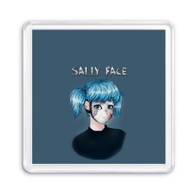 Магнит 55*55 с принтом Sally face в Рязани, Пластик | Размер: 65*65 мм; Размер печати: 55*55 мм | sally face | маска | сали | салли | салли кромсалли | фейс | фишер