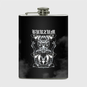 Фляга с принтом Burzum в Рязани, металлический корпус | емкость 0,22 л, размер 125 х 94 мм. Виниловая наклейка запечатывается полностью | Тематика изображения на принте: burz | burzum | byelobog | cymophane | darkthrone | deathlike silence | mayhem | misanthropy | old funeral | блэк метал | бурзум | бурзун | варг викернес | дарк эмбиент | метал | тьма