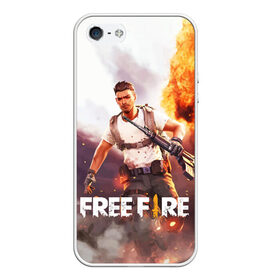 Чехол для iPhone 5/5S матовый с принтом FREE FIRE в Рязани, Силикон | Область печати: задняя сторона чехла, без боковых панелей | battle | battlegrounds | fire | free | game | games | garena | logo | mobile | royale | батлграунд | битва | гарена | гарено | игра | игры | королевская | лого | логотип | мобайл | онлайн | символ | фаер | фаир | фри