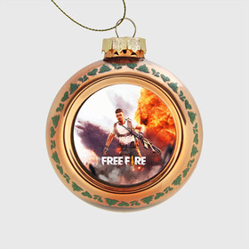 Стеклянный ёлочный шар с принтом FREE FIRE в Рязани, Стекло | Диаметр: 80 мм | Тематика изображения на принте: battle | battlegrounds | fire | free | game | games | garena | logo | mobile | royale | батлграунд | битва | гарена | гарено | игра | игры | королевская | лого | логотип | мобайл | онлайн | символ | фаер | фаир | фри