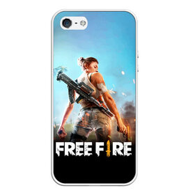 Чехол для iPhone 5/5S матовый с принтом FREE FIRE в Рязани, Силикон | Область печати: задняя сторона чехла, без боковых панелей | Тематика изображения на принте: battle | battlegrounds | fire | free | game | games | garena | logo | mobile | royale | батлграунд | битва | гарена | гарено | игра | игры | королевская | лого | логотип | мобайл | онлайн | символ | фаер | фаир | фри