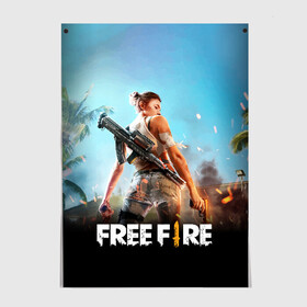 Постер с принтом FREE FIRE в Рязани, 100% бумага
 | бумага, плотность 150 мг. Матовая, но за счет высокого коэффициента гладкости имеет небольшой блеск и дает на свету блики, но в отличии от глянцевой бумаги не покрыта лаком | battle | battlegrounds | fire | free | game | games | garena | logo | mobile | royale | батлграунд | битва | гарена | гарено | игра | игры | королевская | лого | логотип | мобайл | онлайн | символ | фаер | фаир | фри