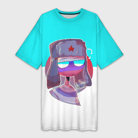 Платье-футболка 3D с принтом CountryHumans   Россия в Рязани,  |  | balls | country | countryballs | countryhumans | fandom | flag | flags | humans | russia | ussr | болз | кантри | кантриболз | кантрихуманс | россия | ссср | страна | страны | флаг | флаги | фэндом | хуманс | хьюманс