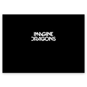 Поздравительная открытка с принтом IMAGINE DRAGONS в Рязани, 100% бумага | плотность бумаги 280 г/м2, матовая, на обратной стороне линовка и место для марки
 | Тематика изображения на принте: evolve | id | imagine dragons | драконы | ид