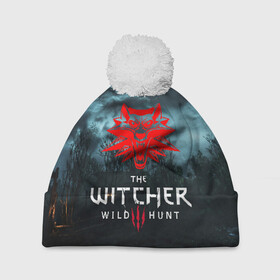 Шапка 3D c помпоном с принтом THE WITCHER 3:WILD HUNT в Рязани, 100% полиэстер | универсальный размер, печать по всей поверхности изделия | cd projekt red | ciri | game | geralt | geralt of rivia | gwynbleidd | the witcher | the witcher 3: wild hunt | ведьмак | ведьмак 3: дикая охота | геральт | геральт из ривии | цири | цирилла