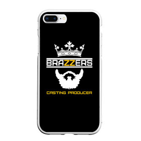 Чехол для iPhone 7Plus/8 Plus матовый с принтом Brazzers Casting-producer в Рязани, Силикон | Область печати: задняя сторона чехла, без боковых панелей | adults | beard | brazzers | casting | crown | inscription | king | logo | movies | mustache | producer | studio | борода | кастинг | король | корона | логотип | надпись | продюсер | студия | усы | фильмы | царь