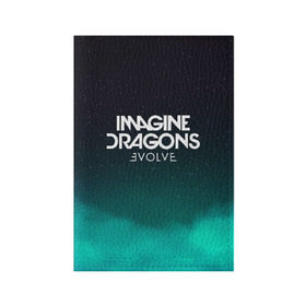 Обложка для паспорта матовая кожа с принтом IMAGINE DRAGONS в Рязани, натуральная матовая кожа | размер 19,3 х 13,7 см; прозрачные пластиковые крепления | Тематика изображения на принте: evolve | id | imagine dragons | драконы | ид